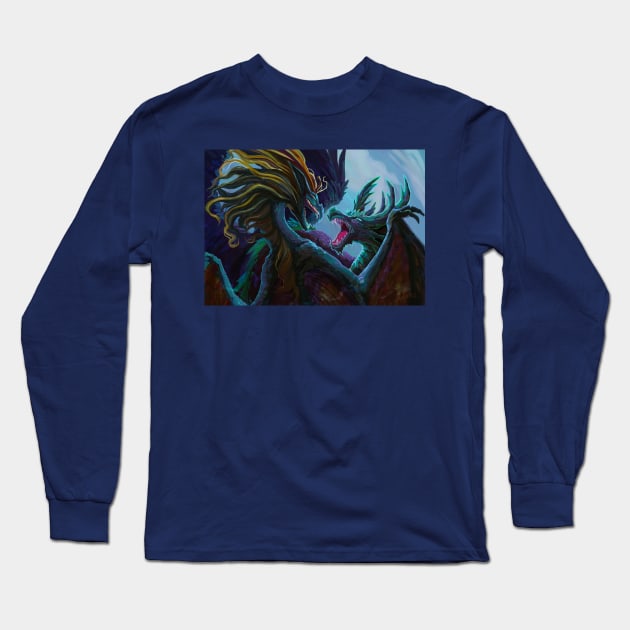 Fighting Dragons Long Sleeve T-Shirt by August